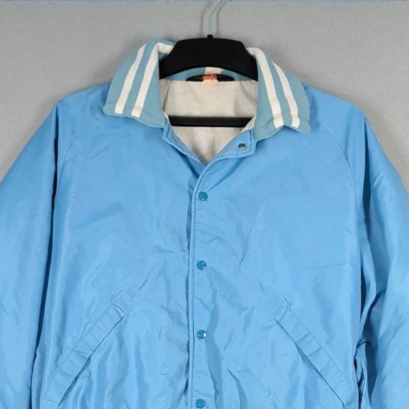 Vintage Pla-Jac Dunbrooke Varsity Jacket Mens XL Blue Made in USA - Picture 2 of 11